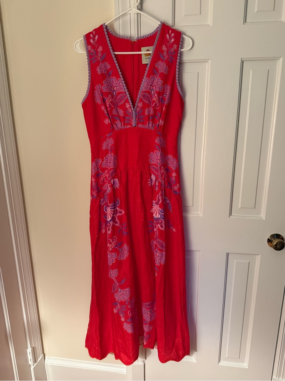 NWT Farm Rio Porcelain Garden Midi Dress